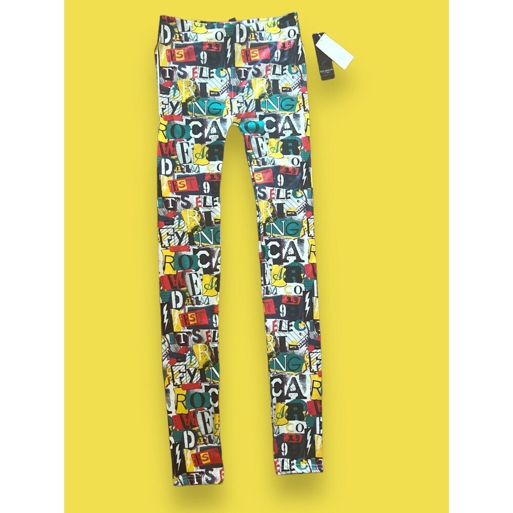 Rocawear Women’s Colorful Printed Leggings Hip Urban Style Active Wear Sz L New